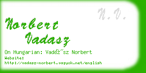 norbert vadasz business card